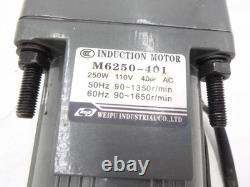 6GN-10K Induction Motor M6250-401 135RPM Electric Variable Speed Adj. SEE DESC