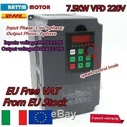 7.5KW VFD Drive Variable Frequency Inverter Converter 220V Motor Speed Control