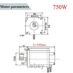 750W New Brushless Motor Planetary Gearbox Reducer Variable Speed Controller Set