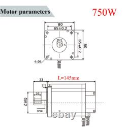 80 Motor Planetary Gearbox Reducer Variable Speed Controller Set 750W 3000RPM