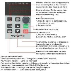 8A 220VAC 0.75KWithAC Motor Drive Variable Inverter VFD Frequency Speed Controller