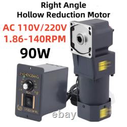 90W 110/220V Right Angle Hollow Output Reduction Motor Variable Speed Controller
