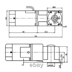 90W 110/220V Right Angle Hollow Output Reduction Motor Variable Speed Controller