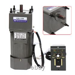 90W 220V AC Gear Motor Electric Motor Variable Reducer Speed Controller 1100