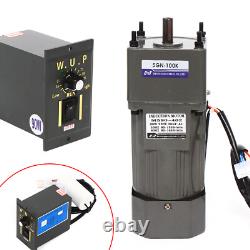 90W 220V AC Gear Motor Electric Motor Variable Reducer Speed Controller 1100
