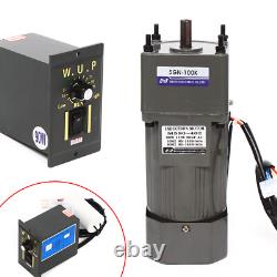 90W 220V AC Gear Motor Electric Variable Speed Reducer Controller 270RPM Torque