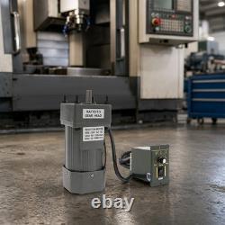 90W 220V AC Gear Motor Electric Variable Speed Reducer Controller 270RPM Torque