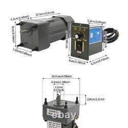90W 220V AC Gear Motor Electric Variable Speed Reducer Controller 270RPM Torque