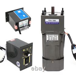 90W 220V AC Gear Motor Electric Variable Speed Reducer Controller 270RPM Torque
