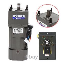 90W 220V AC Gear Motor Reducer Electric Variable Speed Controller 150 0-27 RPM