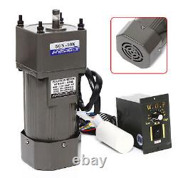 90W 220V Electric Variable Speed Controller AC Gear Motor Reducer 150 0-27RPM