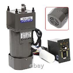 90W AC Gear Motor Reducer Electric Variable Speed Controller 150 0-27RPM 220V