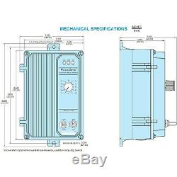 9391 KB Electronics SCR Variable Speed DC Motor Drive, Black, KBPC-225D, NEMA 4X