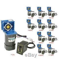 AC 220V 120W Worm Gear Motor Variable Speed Robot Gearmotor Low Speed Governor