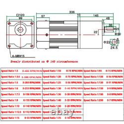 AC 220V Reversible Variable Speed Controller 400W 5-470 RPM Electric Motor Gear