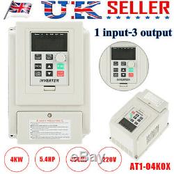 AC 220V Variable Frequency Drive VFD Speed Controller For 3-phase 4kW DC Motor