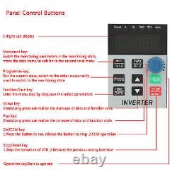 AC 380V 1.5kW 4A Frequency Drive VFD 3 Phase Speed Controller Inverter Motor UK