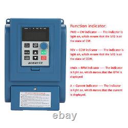 AC 380V 1.5kW 4A Frequency Drive VFD 3 Phase Speed Controller Inverter Motor UK