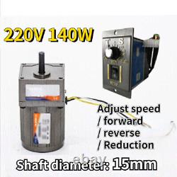 AC 5-470 RPM 220V Reversible Variable Speed Controller Electric 140W Motor Gear