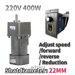 AC 5-470 RPM Reversible Variable Speed Controller Electric 400W 220V Motor Gear