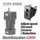 Ac 5-470 Rpm Reversible Variable Speed Controller Electric 400w 220v Motor Gear