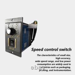 AC 5-470 RPM Reversible Variable Speed Controller Electric 400W 220V Motor Gear
