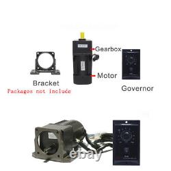 AC Gear Electric Motor 25W Variable Speed Controller Reversible + Bracket&Switch