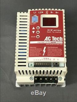 AC Tech SM015S Variable Speed AC Motor Drive 1.5 HP 120V 1 PH In 0-230V 3 PH Out