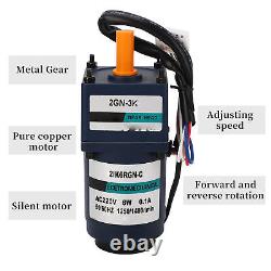 AC220V 1400RPM Geared Motor WithController Single Phase Gear Variable Speed Motor