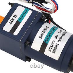 AC220V 1400RPM Geared Motor WithController Single Phase Gear Variable Speed Motor