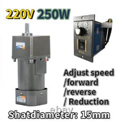 AC220V 5-470RPM Reversible Variable Speed Controller & 250W Electric Motor Gear