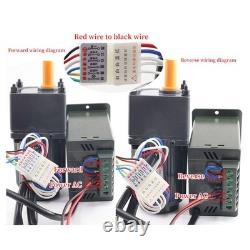 AC220V Geared Motor With Controller Single Phase Speed Reduction Gear Variable^