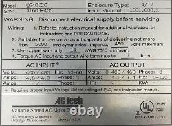 Ac Tech Q24002c 2 HP 480 V 3 Phase Variable Speed Ac Motor Drive