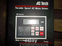 Ac Tech Variable Speed Ac Motor Drive 5hp Qc Series Q34005hb Vfd Vsd (95)