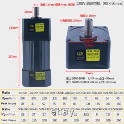 Adapter Electric Motor AC110/220V Gear Motor Variable Speed Controller Gear Box