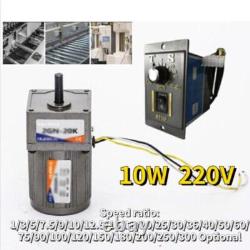 Adjust Speed Variable Adapter 10W Gear Motor Box AC Electric Motor Controller