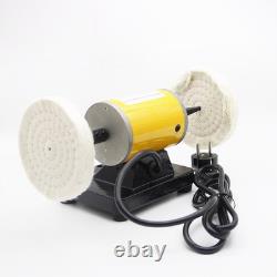 Bench Lathe Polish Machine Variable Speed Buffing Motor Jewelry Polisher 200W
