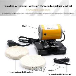 Bench Lathe Polish Machine Variable Speed Buffing Motor Jewelry Polisher 200W