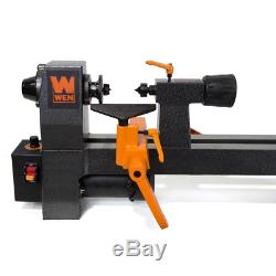 Black 8 x 12 Mini Benchtop Wood Lathe 3.2 Amp Motor Variable Speed Power Tool