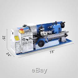 CJ18A 7x14 Mini Lathe Blue Accessory Package DC Motor Bench Top Variable Speed