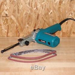 Corded Electric Compact 3/8in X 21in Belt Sander 4.4 Amp Motor Variable Speed