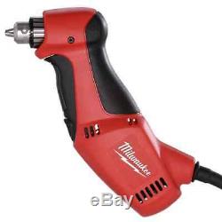 Corded Electric Power Drill Close Quarter 3/8 Inch 3.5 Amp Motor Variable Speed