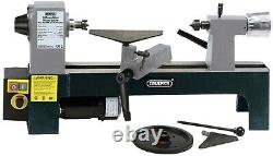 Draper Wood Lathe 250W 1/3HP 230volt Variable Speed Motor 60988 with Accessories