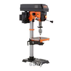 Drill Press 12 in. Variable Speed Worktable Bevel 45 Deg Left Right 2/3 HP Motor