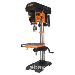 Drill Press 12 in. Variable Speed Worktable Bevel 45 Deg Left Right 2/3 HP Motor