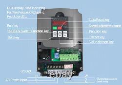 EU? HY 4KW 5hp VFD 380V 3-phase input Variable Frequency Drive Speed Controller