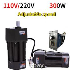 Electric AC 220/110V Motor Adapter Gear Box Motor Controller Speed Variable 300W