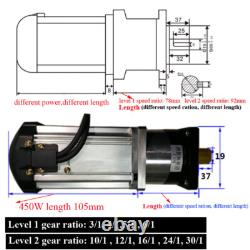 Electric AC Planetary Reducer Gear Motor Variable Speed Controller 110/220V 450W