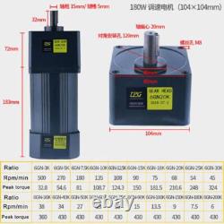 Electric Adapter Motor Gear Motor Variable Speed Controller Gear Box AC110/220V