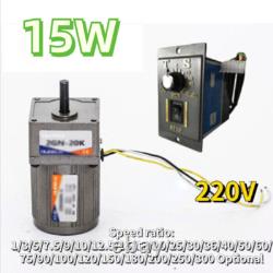 Electric Adjust Speed Controller & Motor Variable Adapter 15W AC Gear Motor Box